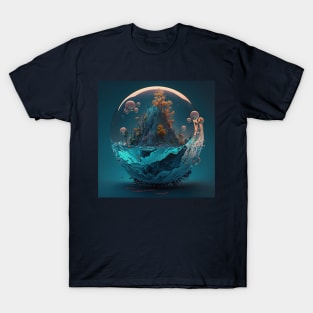 a mountain in a crystal ball T-Shirt